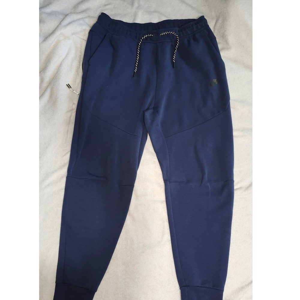 Nike Tech Fleece Tracksuit Set Mens Large Navy Blue Full Zip Hoodie Joggers L